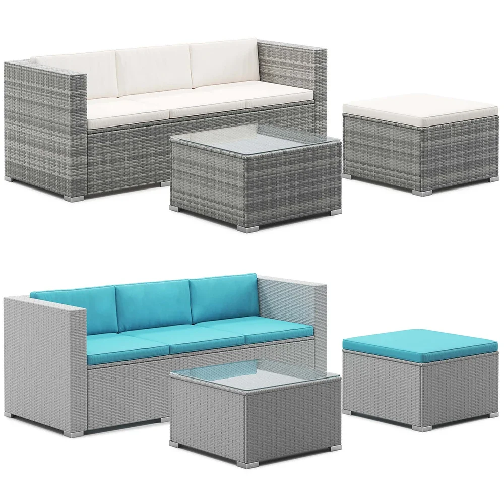 Set di divani in rattan d'acci - Outdoor Furniture Types recensione e prezzo
