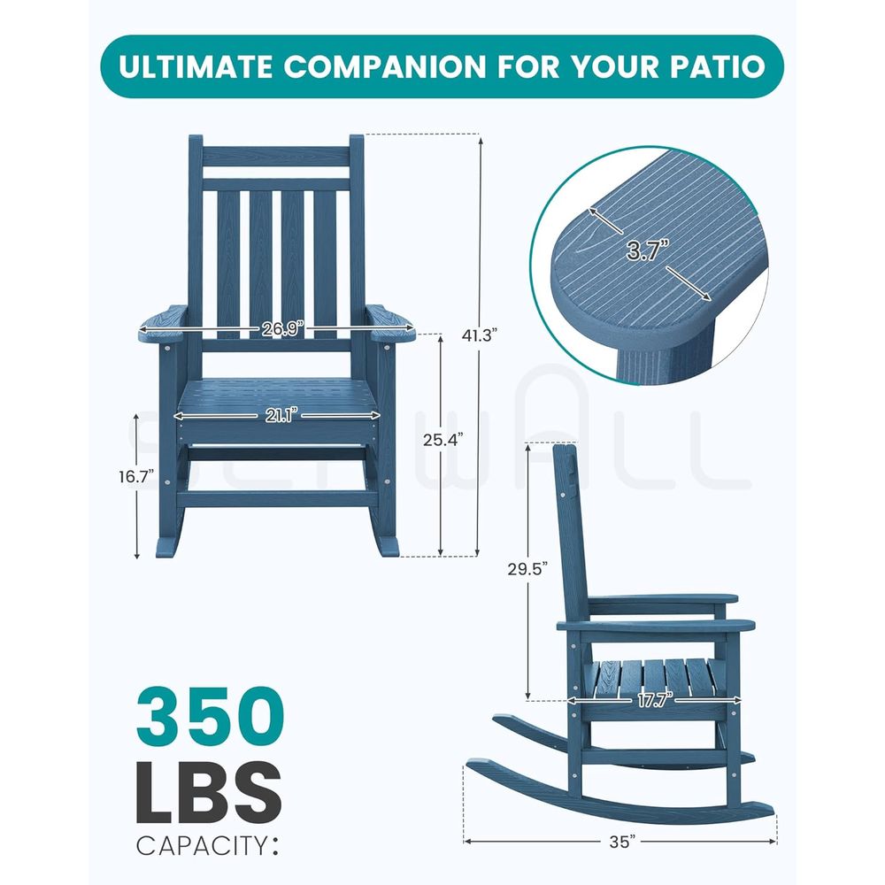 Set di 2 sedie a dondolo da es - Outdoor Furniture Hdpe recensione e prezzo