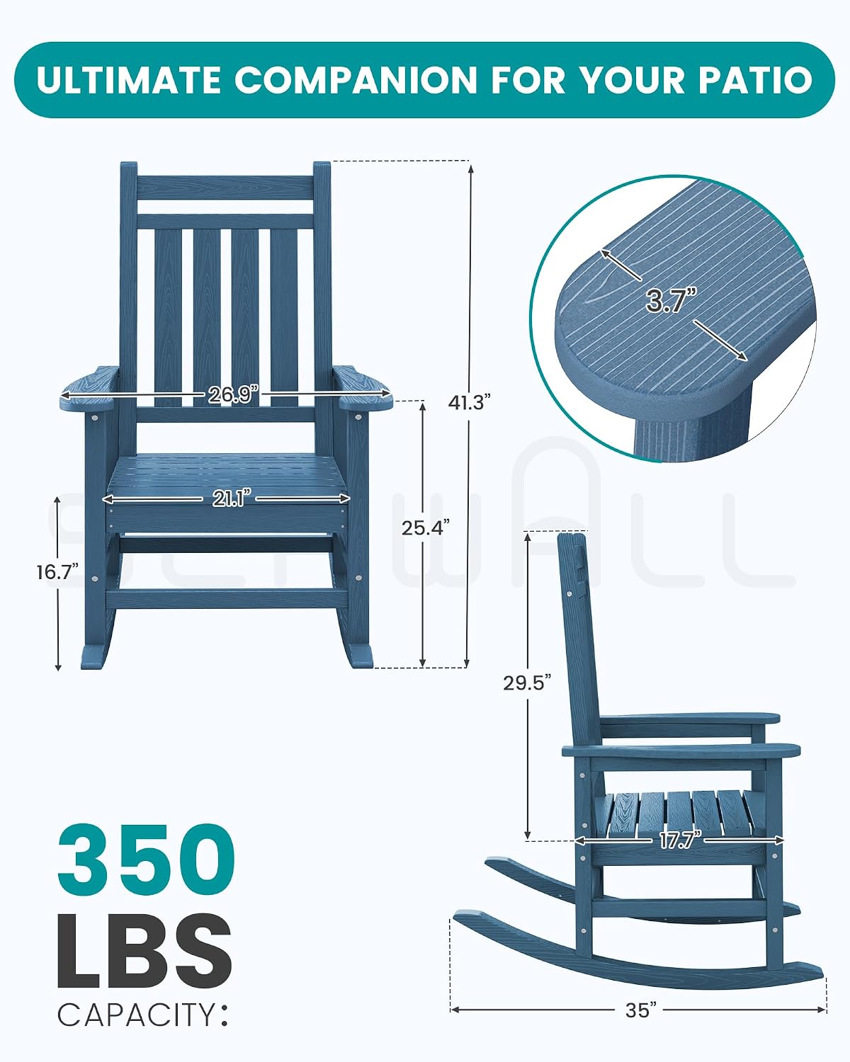 Set di 2 sedie a dondolo da es - Outdoor Furniture Hdpe recensione e prezzo