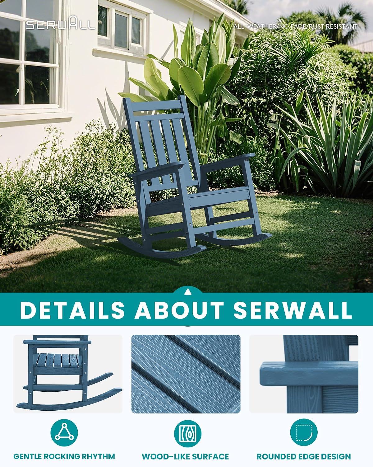 Set di 2 sedie a dondolo da es - Outdoor Furniture Hdpe recensione e prezzo